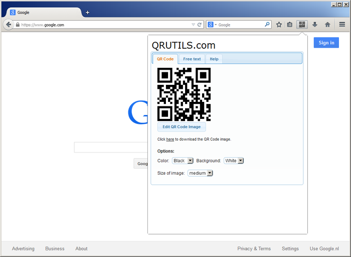 Как выглядит генератор QR-кодов QRUTILS.com